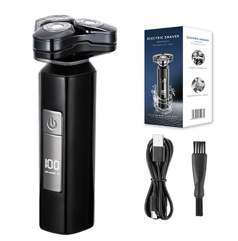 Men s Portable Rechargeable Electric Shaver with Aluminum Alloy Body Single Unit