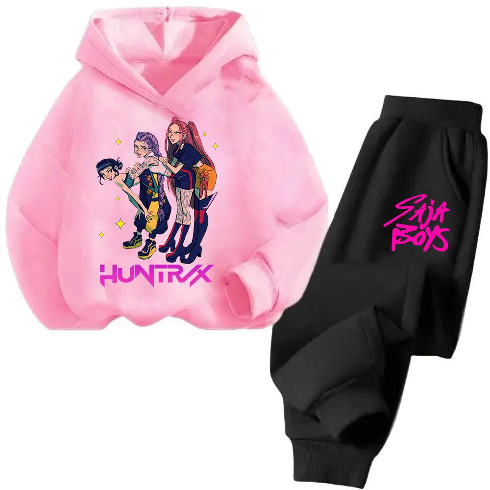 Mode Cartoon Bedruckter Kinderanzug Lässige Bequeme Sweatshirt-Bekleidungssets Mädchen