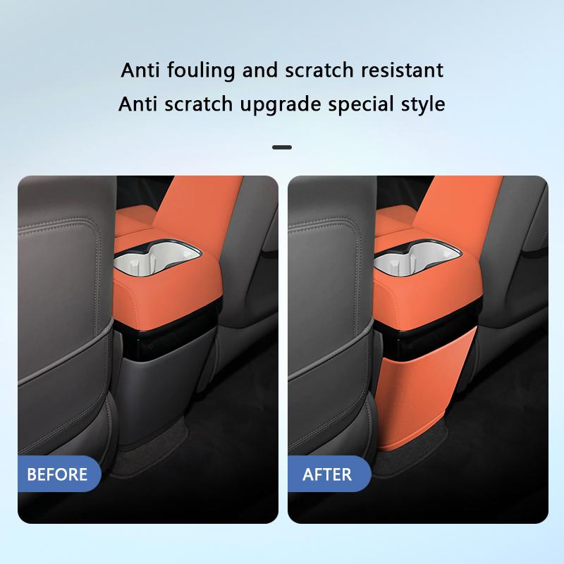 For ZEEKR 7X Ultra 7X Max 2026, Car Color Leather Overlay On The Rear Back Row Air Conditioner Air Outlet Anti Kick Panel Cover