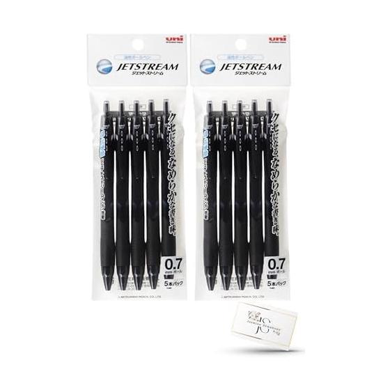 Mitsubishi Pencil Ballpoint Pen Oil-based Jetstream SXN-150-07 5P 0.7mm Ball [Body Black 10 pieces (5 pieces x 2) Oil-based Ballpoint Pen MITSUBISHI