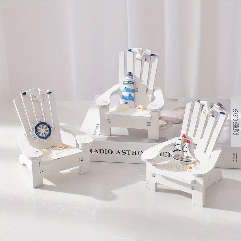 1PC Mini Beach Chair Ornament Ocean Scene Decor Photography Props Summer Gift