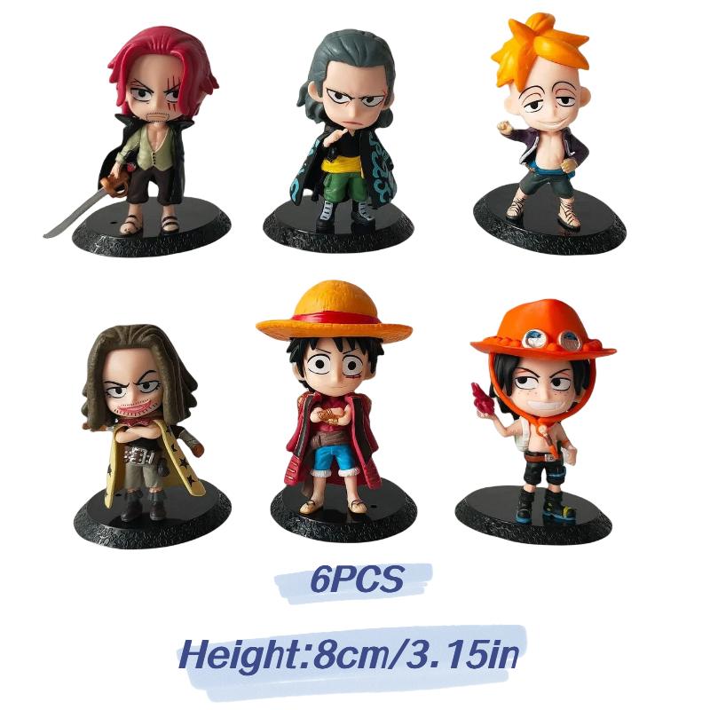 

Фигурка One Piece 6 шт. Луффи Марко ПВХ Модель Экшн Фигурки Украшение Дома Игрушка Подарок Фанаты