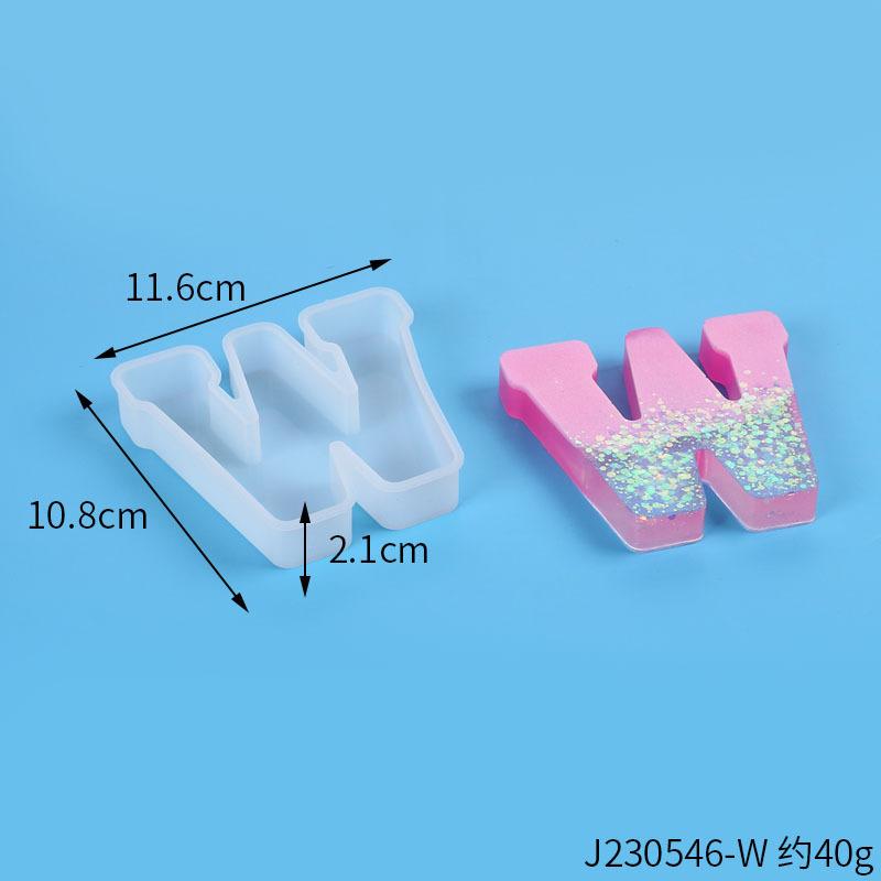A-Z Alphabet Letter Shape Silicone Resin Casting Molds DIY Epoxy Resin Moulds