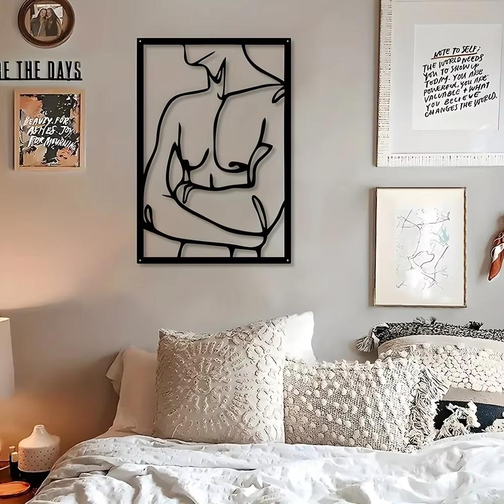 Atrakcyjna Nowoczesna Metalowa Dekoracja Ścienna - Wybór do Dekoracji Domu. Abstrakcyjny design do przestrzeni mieszkalnych takich jak sypialnia, łazienka, salon.