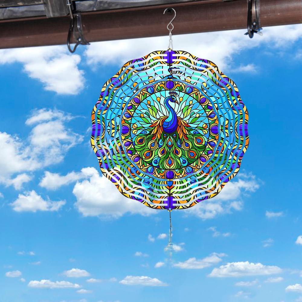 1 Stück Outdoor Windspiele Garten Dekorative Windrad Vogelabwehr Anhänger Mandala Windspiel