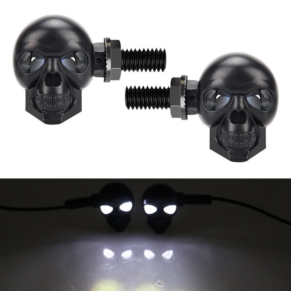 Fog Light Signal Motorcycle LED Lights Skull Shape Lights Wide Compatibility