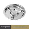 ZISIZ 304 Stainless Steel Divided Round Dining Plate