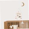 Cot Mobile Arm 27.17inch Wooden Cloud Design Detachable Baby Mobile Hanger Height Adjustable Cute Crib Mobile Arm for Bed Bell Wind Chimes Baby
