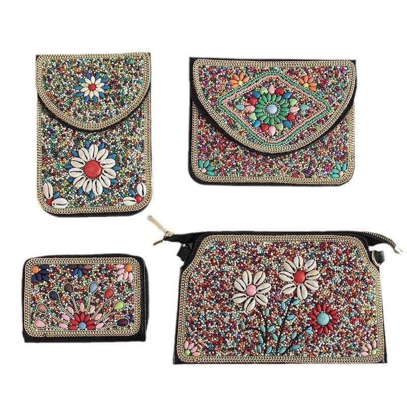 Bohemian Style Crossbody Bag With Shell Decoration For Daily Casual Wear