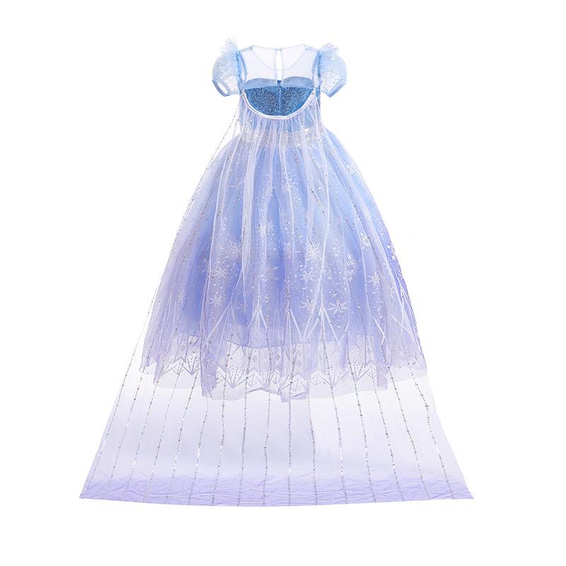 Halloween Girl Elsa Role Playing Dress Light Up Halloween Frozen Carnival Apparel Girls Birthday Cosplay Princess Glowing Dress