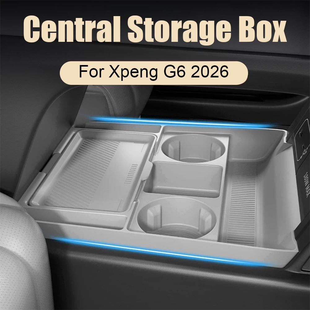 For Xpeng G6 2026 Center Console Storage Box Glasses Box Storage Box Car Supplies Modification Accessories