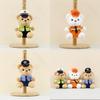 Adorable Traffic Police Bear Plush Toy Keychain Soft Stuffed Animal Accessory Perfect Gift