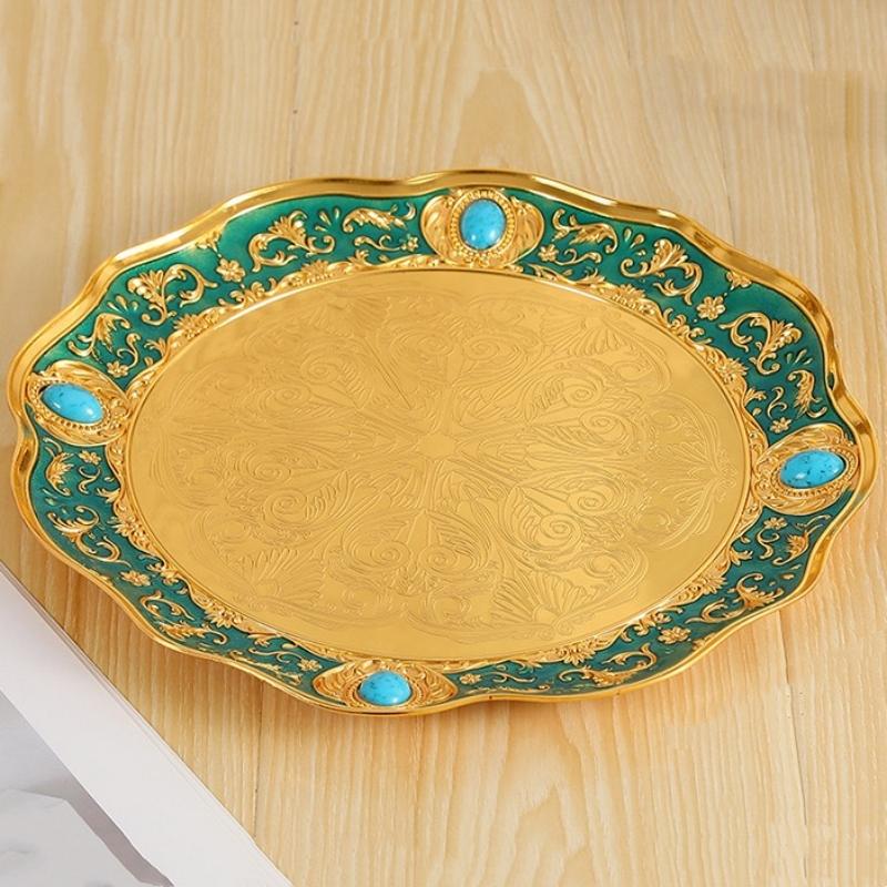 1Set Exquisite Vintage Wine Glass,Engraving Castle Texture Alloy Home Wine Glass Set,Wine Pot Home Living Room Decoration