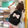 Cute girl versatile casual backpack this year popular solid color simple junior high school student schoolbag girls backpack