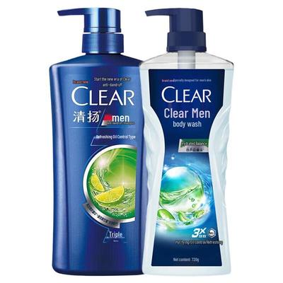 Clear Anti-Dandruff Oil Control Shampoo & Shower Gel Set