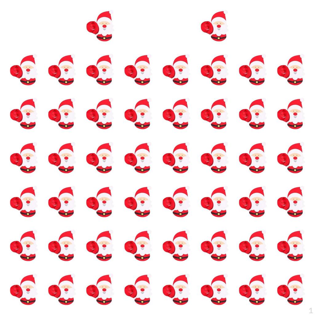 50 Pieces Christmas Lollypop Paper Cards Candy Gift Package Creative Holiday Decorative Santa Claus