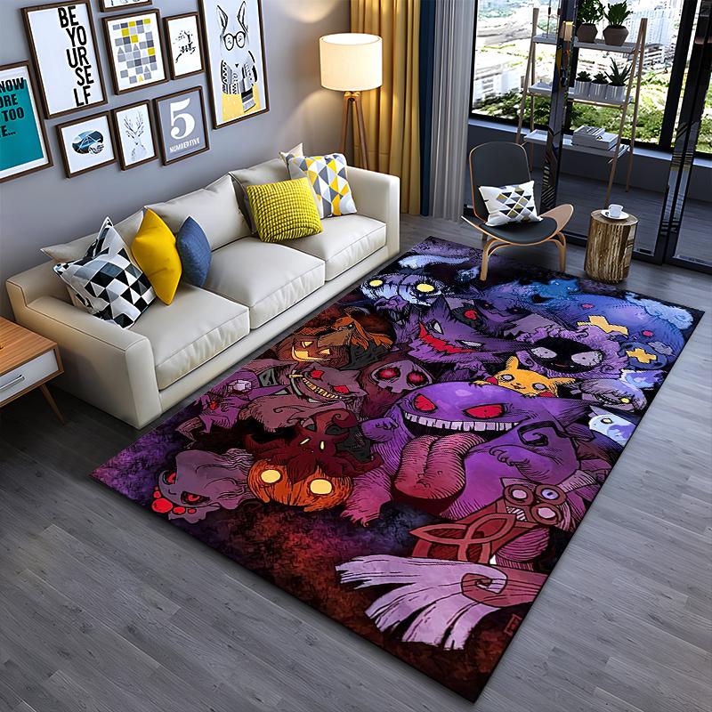 

Cartoon Ghosts and Spirits Pattern Rug for Home Décor Suitable for use as an anti-slip game mat for living room and bedroom sofas 40x60cm( 15x23in )