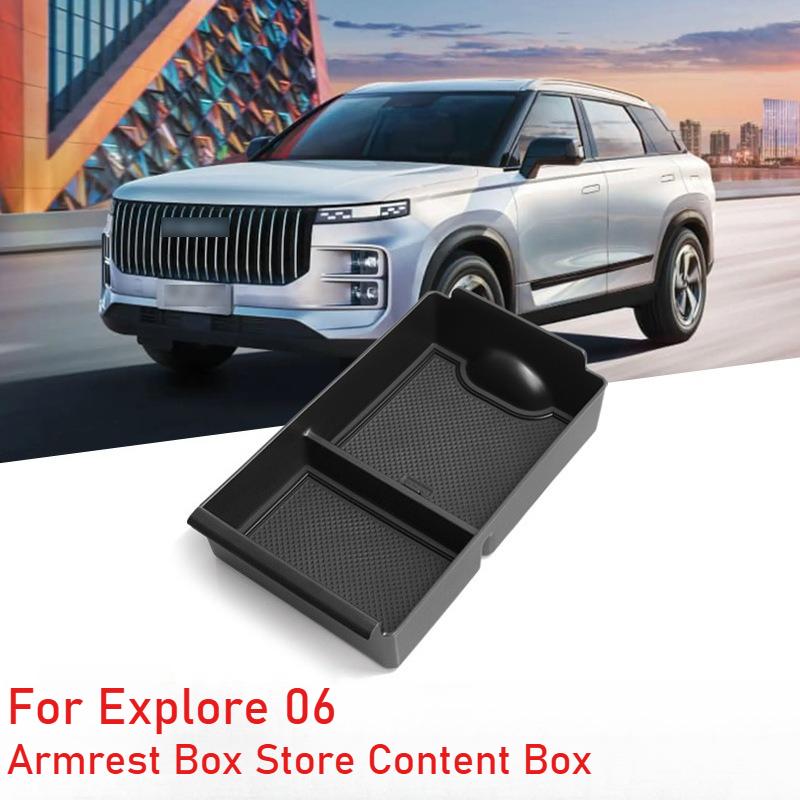 Car Tool For Exploration 06 Interior, Car Armrest Storage Box Indoor Central Upper Layer Console Holder