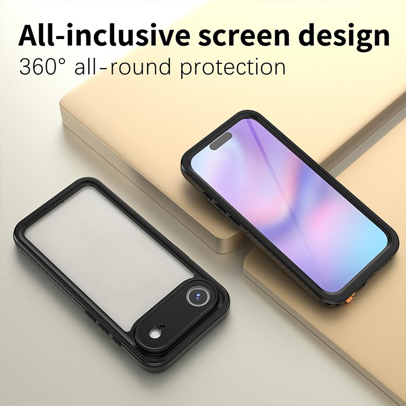For IPhone Air 17 16e 16 15 14 Plus 13 Pro Max IP68 Waterproof Case Underwater Clear Cover Diving Swim Shockproof Screen Protect
