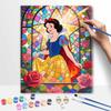 Disney Oil Painting Hand Painting Coloring Painting Handmade Diy Home Decoration Gift Stained Glass Princess Rose