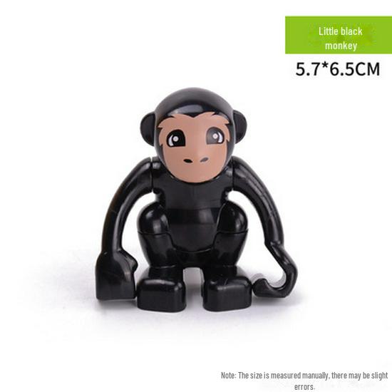 Lego-Compatible Large Animal Accessories Building Blocks for Kids' Prairie, Ocean, Jungle Simulations, Ages 3+