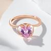 Romantische Rosa Natürliche Zirkon Hochzeits- Brautringe Für Frauen Roségold Luxus Paar Geschenk Einfacher Täglicher Feiner Schmuck