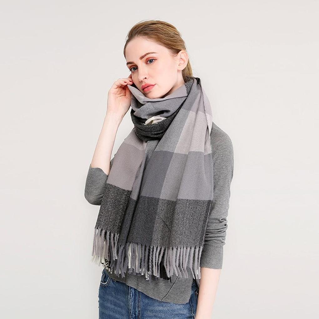 [Dotoro] Union Check Scarf (Dove Gray) (Women s)