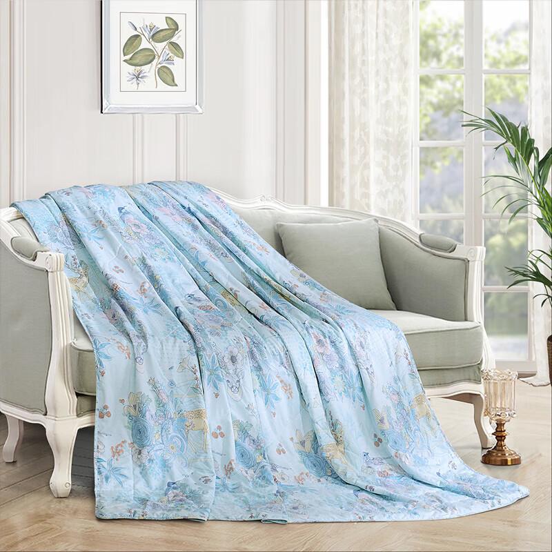 FUANNA Tussah Silk Summer Quilt - Floral Deer