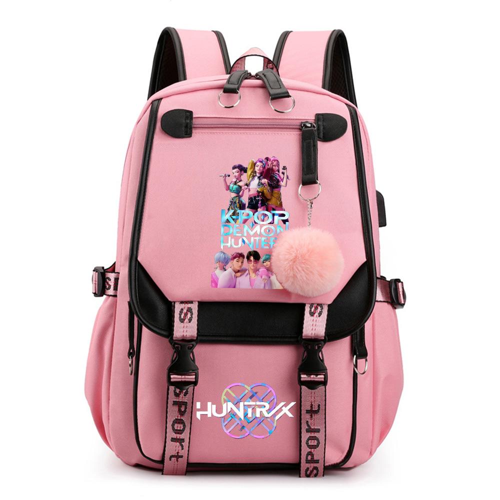 Anime Niedlich Cartoon Kpop Bedruckter Rucksack Schultasche für Teenager Schüler Mädchen Junge Buchtasche Große Kapazität Reisetasche Kindergeschenk Rucksack