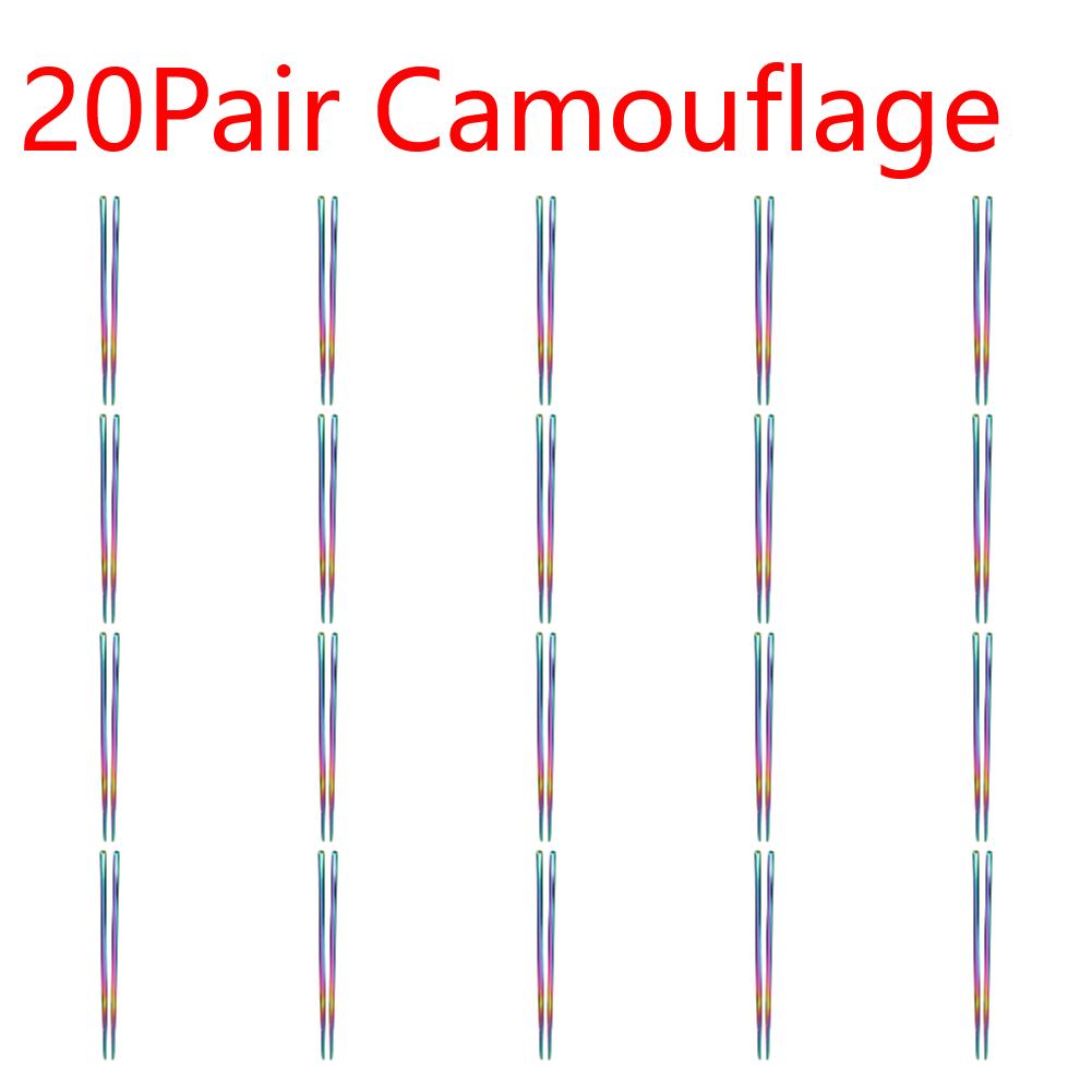 Stainless Steel Reusable Chopsticks Portable Colorful Environmental Protection Food Sticks Anti-skid  Kitchen Tableware Dishware