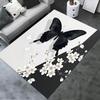 2025 Neuer Schwarzer Schmetterlings Teppich für Wohnzimmer Schlafzimmer Zuhause Sofadekoration, Kinderspiel Rutschfeste Bodenmatte