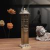 Chinese Pavilion Vertical Incenses Burners Copper Alloy Hollow Censers For Home Decoration And Meditations Space B03E