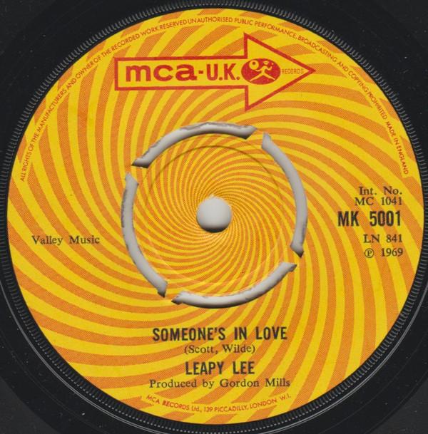 

7inch Record LEAPY LEE Someones In Love MK5001 MCA U.K. 1969 UK Pop Used