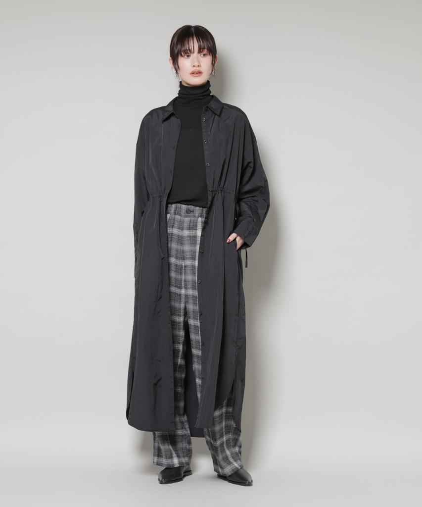 Nano Universe Ombre Check Tuck Pants be paired with other F 010 Black Women's (Can items) 673-5227320