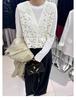 Early Autumn Women's Hollow Crochet Knit Vest - Loose, Plus-Size Woolen Sleeveless Top