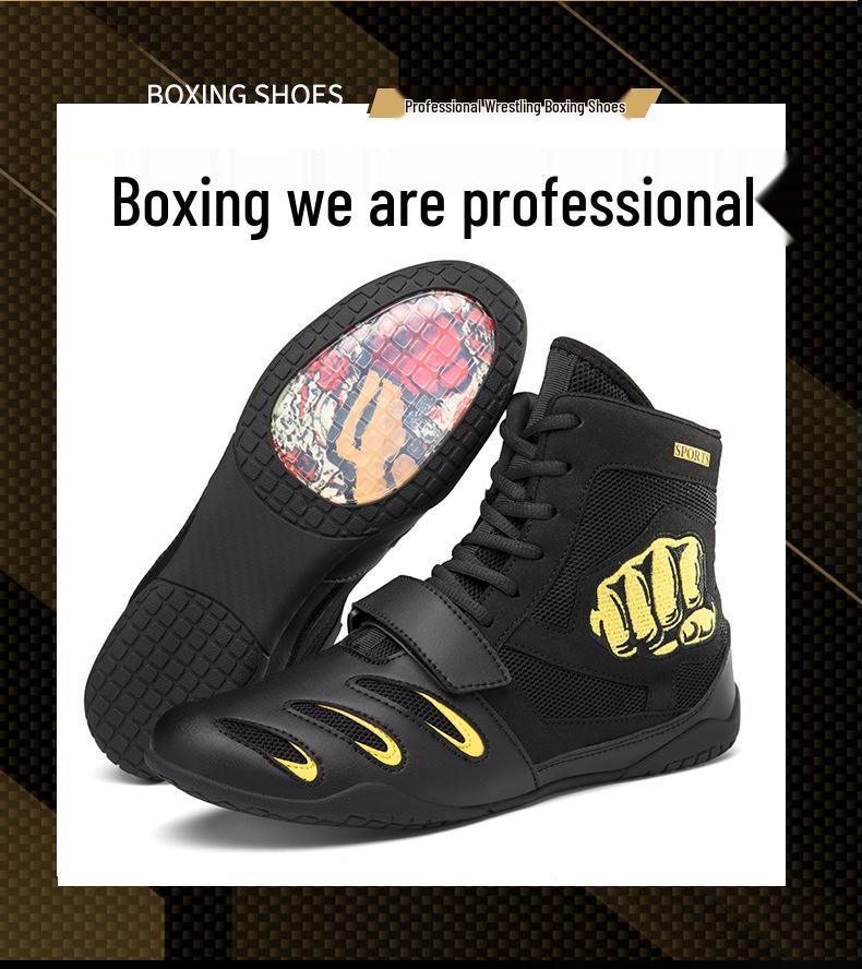 Unisex Non-slip Boxing and Wrestling Shoes - Lightweight, Wear-resistant, Anti-fall Design