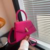 Fashionable Textured Handbag 2024 New Summer Crossbody Bag Vintage Chic Shoulder Bag Pu Leather