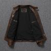 Chinesische Größe Lässige Lederjacke Herren Echtes Rindsleder Retro Vintage Lederjacken Herrenjacken Chaqueta De Cuero Para Hombre Casacos