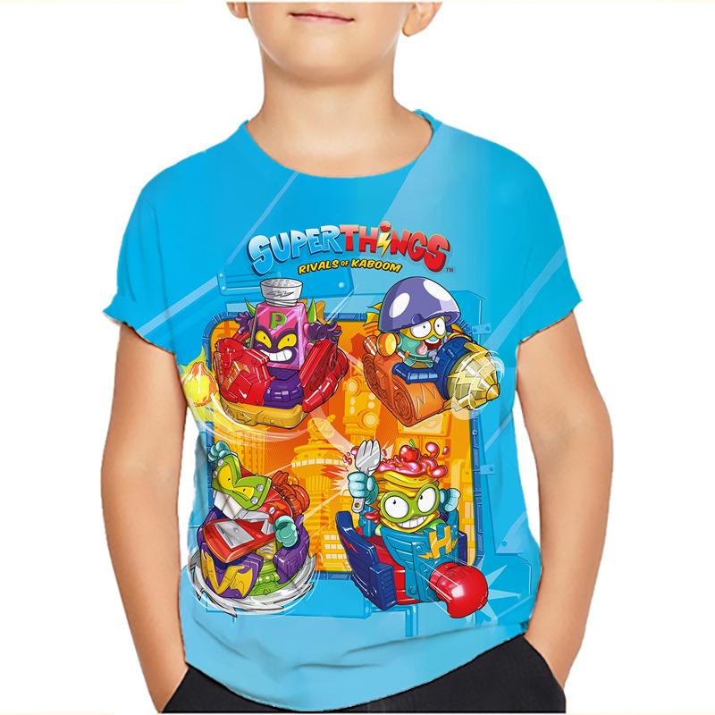Superzings 7 Boys Clothes T-shirt New Summer Clothing Children's Wear Tops Short Sleeve Tees Kids Cartoon Tshirts