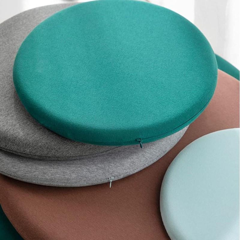 Comfortable Office Memory Seat Cushion Padded Anti-Slip Soft Round Stool Cushion Chair Pad for Home Kitchen Car & Office Green
