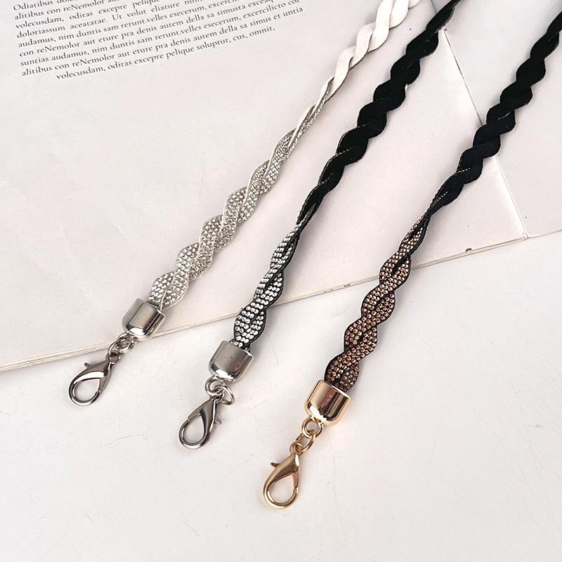 Small Fragrance Style Diamond-inlaid Women's Waist Chain Women's Belt Fashionable Women's Dress Skirt Decorative Diamonds