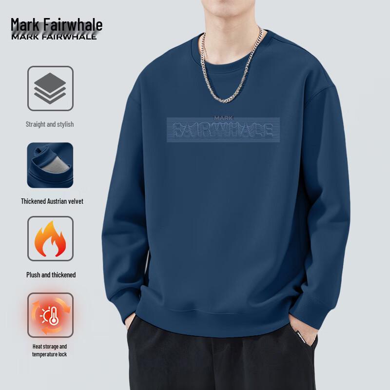 Mark Hua Fei Men s Heavyweight Fleece-Lined Crewneck Sweatshirt XL