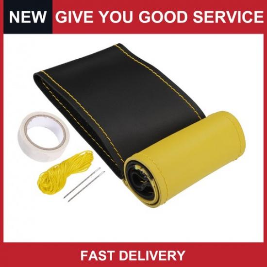 Universal Car Hand Sewn Steering Wheel Cover Stitch Faux Leather Pack of 1