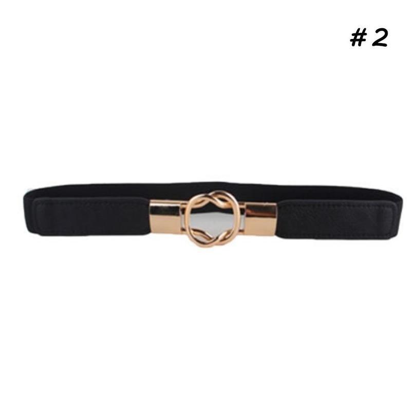 New Arrival  Women Skinny Vintage Buckle Waist Belt Stretch Corset Waistband