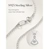 925 Sterling Silver Fan-Shaped Pendant Necklace for Women Korean Style Unique Design Moissanite Dangle Romantic Valentine's Day