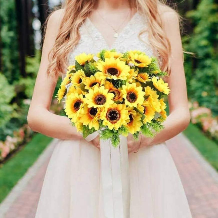 

Imitate sunflowers, simulate wedding gardens, imitate flowers One Size жёлтый