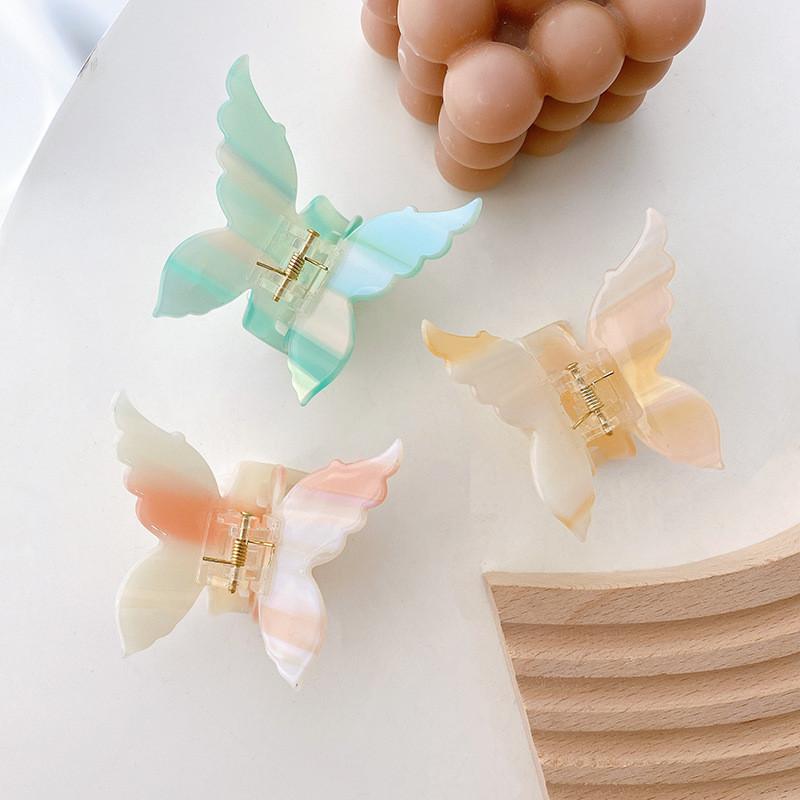 Elegant Handmade Acetate Hair Claw Clip With Butterfly Style For Trendy Girls