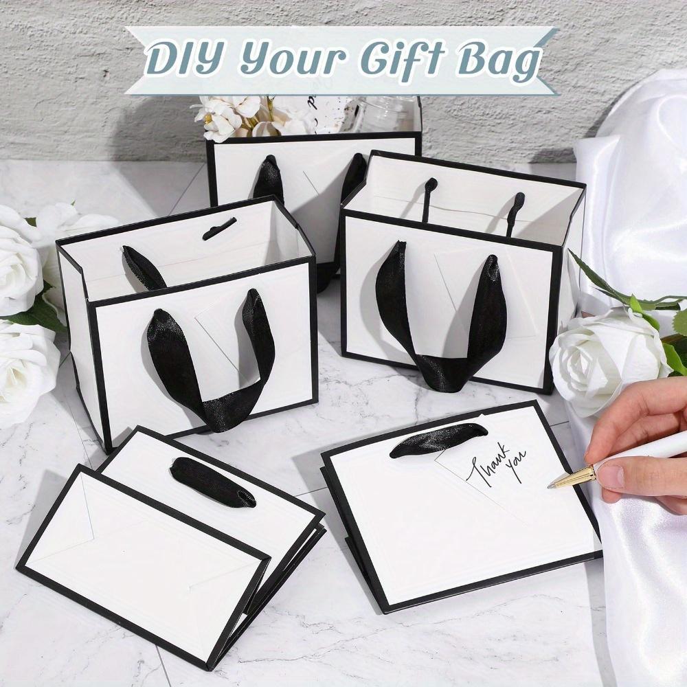 15pcs Mini White Paper Gift Bags with Handles Perfect for Wedding Favors Birthday Parties Mother's Day Valentine's Day Presents Jewelry Making Display