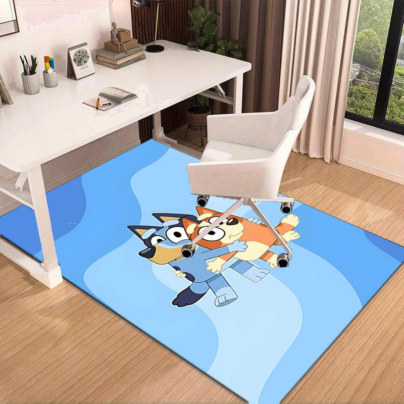Bluey Friends Adventure Area Rug Office Rug, Chair Rug, Decor Carpet Livingroom Bedroom Mat, Large Size Fan Gifts Christmas Gifts