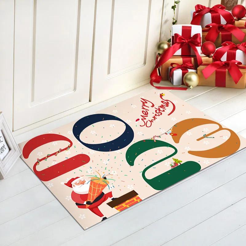 

Christmas Themed Non Slip Entrance Mat Water Absorbent And Quick Drying Christmas Gift Themed Festive Decorative Mat 50X80CM(1.6X2.6FT